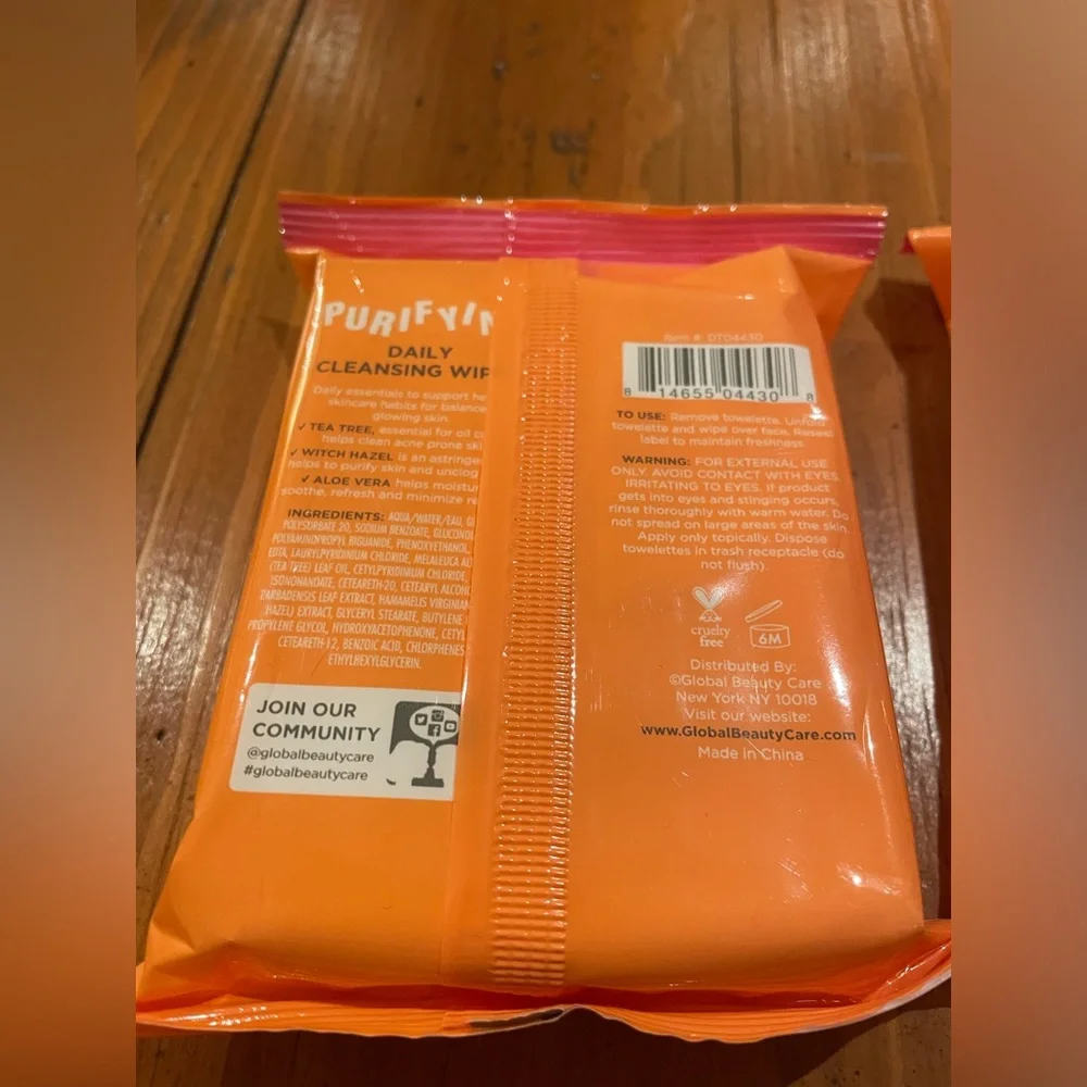 Global Beauty Care Purifying Cleansing Wipes